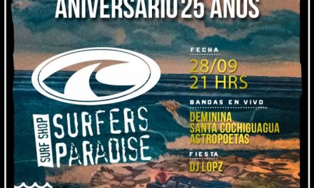Surfers Paradise Surf Shop te invita a la gran celebración de sus 25 años